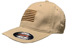 Load image into Gallery viewer, American Flag Stretch Fit Hat - Vintage Desert Tan