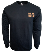 Load image into Gallery viewer, American Flag - Adult Long Sleeve T - Desert Tan on Black