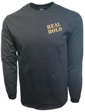 Load image into Gallery viewer, American Flag - Adult Long Sleeve T - Olive Drab on Black