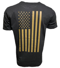 Load image into Gallery viewer, American Flag - Adult Short Sleeve T - Olive Drab on Black