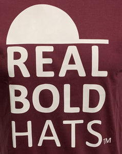 Real Bold Hats Logo Short Sleeve T - Maroon