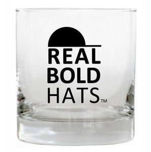 Courageous, Determined, Bold Rocks Glass w/Real Bold Hats Logo
