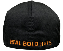 Load image into Gallery viewer, American Flag Stretch Fit Hat - Safety Orange on Black