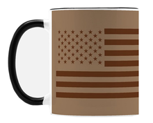 Load image into Gallery viewer, American Flag Mug - 11oz - Desert Tan
