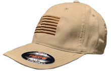 Load image into Gallery viewer, American Flag Stretch Fit Hat - Vintage Desert Tan

