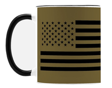Load image into Gallery viewer, American Flag Mug - 11oz - Olive Drab
