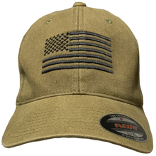 Load image into Gallery viewer, American Flag Stretch Fit Hat - Vintage Olive Drab
