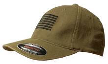 Load image into Gallery viewer, American Flag Stretch Fit Hat - Vintage Olive Drab
