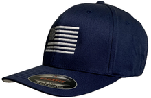 Load image into Gallery viewer, American Flag Stretch Fit Hat - Navy Blue
