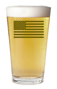 OD Green American Flag Pint Glass