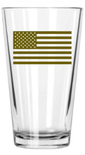 Load image into Gallery viewer, OD Green American Flag Pint Glass
