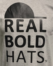 Load image into Gallery viewer, Real Bold Hats Logo Short Sleeve T - Gray - YOUTH &amp; ADULT
