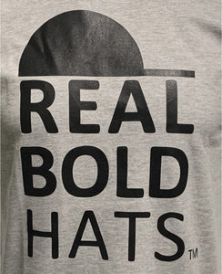Real Bold Hats Logo Short Sleeve T - Gray - YOUTH & ADULT