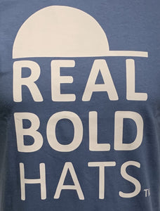 Real Bold Hats Logo Short Sleeve T - Indigo Blue