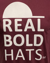 Load image into Gallery viewer, Real Bold Hats Logo Short Sleeve T - Maroon
