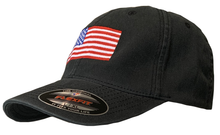 Load image into Gallery viewer, American Flag Stretch Fit Hat - Vintage Black
