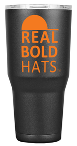 Safety Orange American Flag Tumbler w/Real Bold Hats Logo