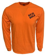 Load image into Gallery viewer, American Flag - Adult Long Sleeve T - Safety Orange
